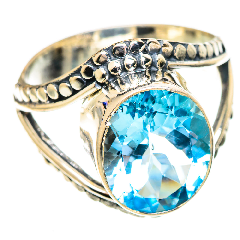 Blue Topaz Rings handcrafted by Ana Silver Co - RING107507 - Photo 2