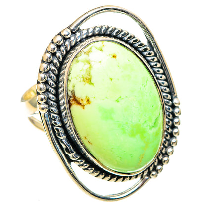 Lemon Chrysoprase Rings handcrafted by Ana Silver Co - RING107511 - Photo 2