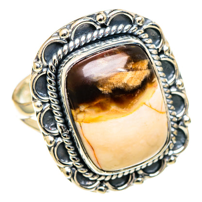 Peanut Wood Jasper Rings handcrafted by Ana Silver Co - RING107515 - Photo 2