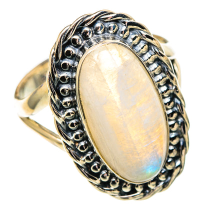 Rainbow Moonstone Rings handcrafted by Ana Silver Co - RING107526 - Photo 2