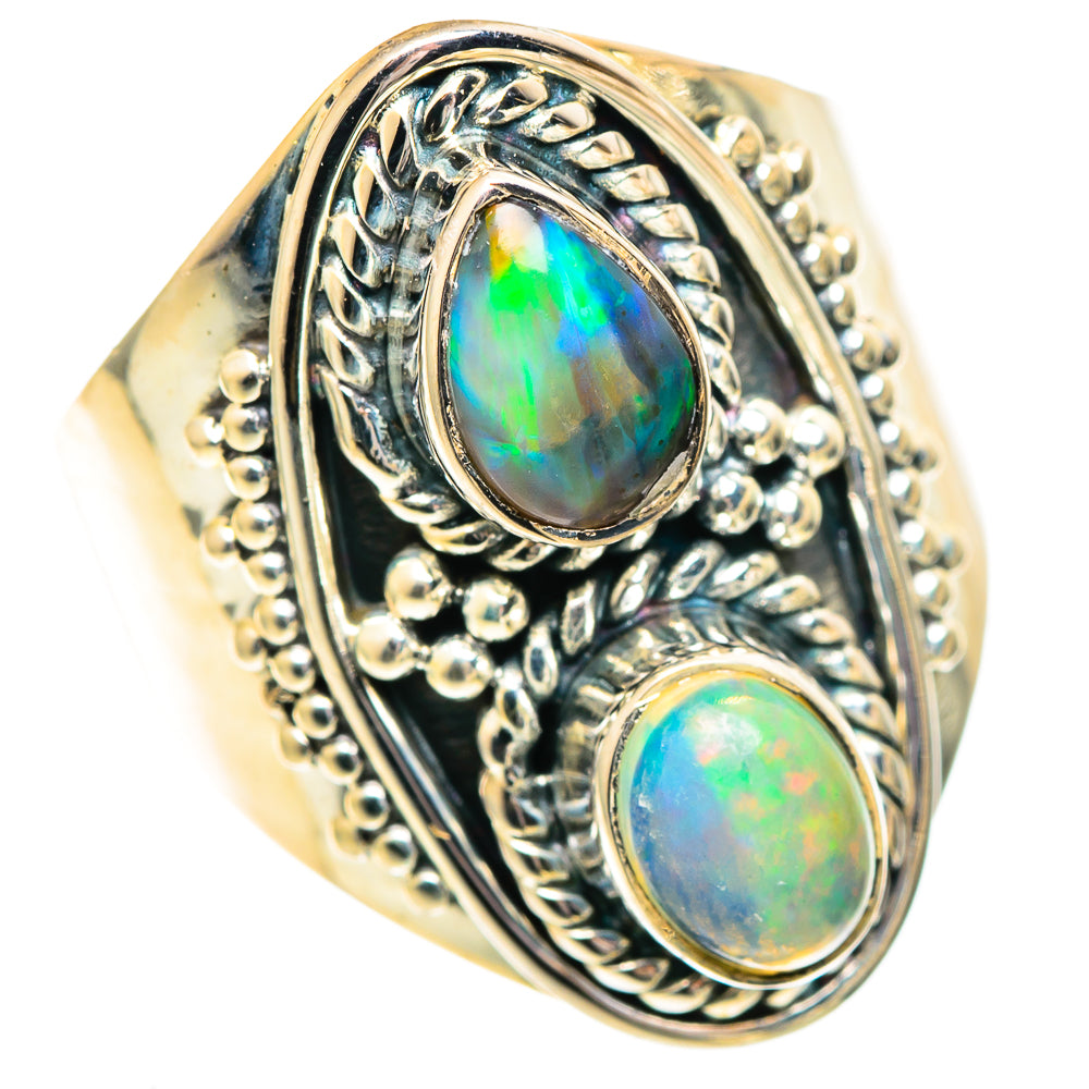 Ethiopian Opal Rings handcrafted by Ana Silver Co - RING107528 - Photo 2