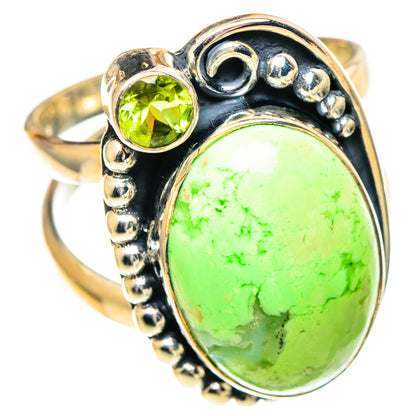 Lemon Chrysoprase Rings handcrafted by Ana Silver Co - RING107538 - Photo 2