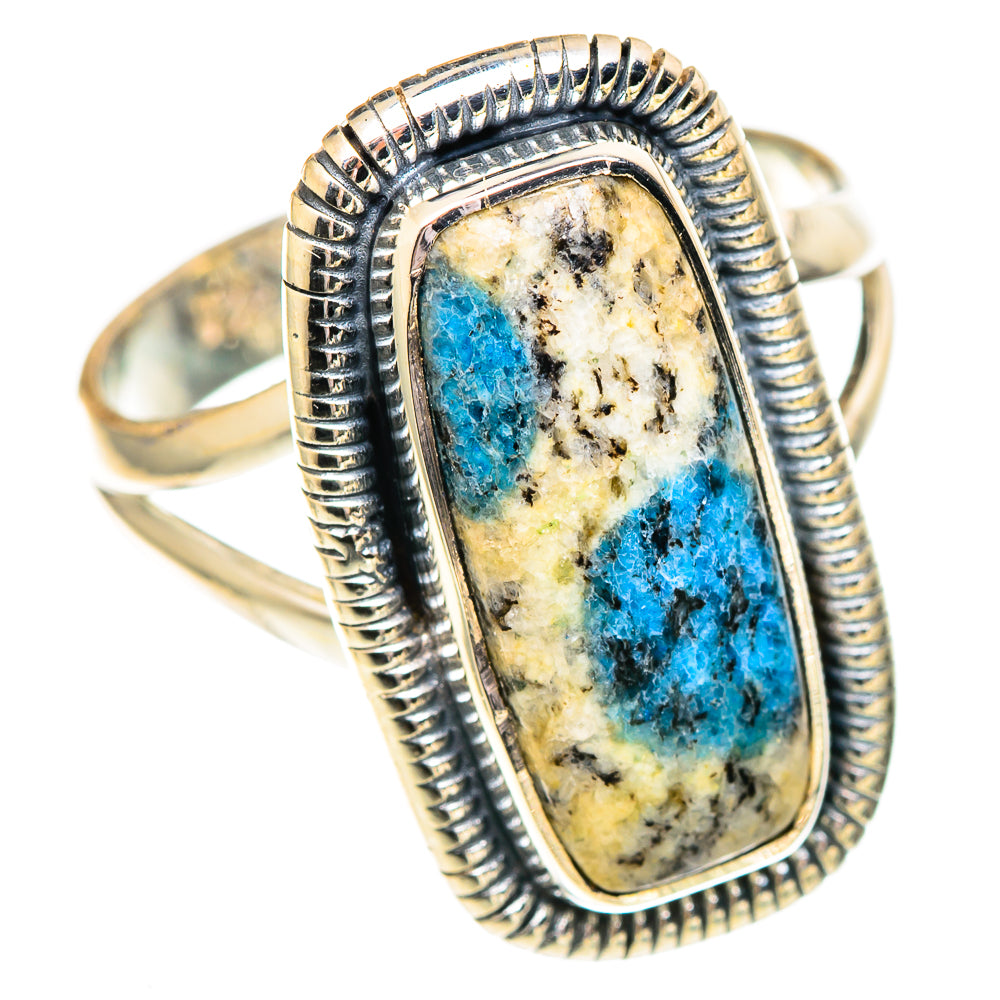 K2 Blue Azurite Rings handcrafted by Ana Silver Co - RING107557 - Photo 2