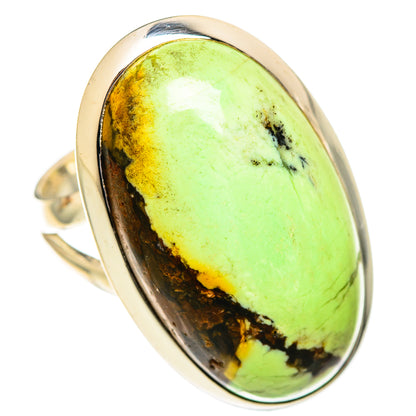 Lemon Chrysoprase Rings handcrafted by Ana Silver Co - RING107564 - Photo 2