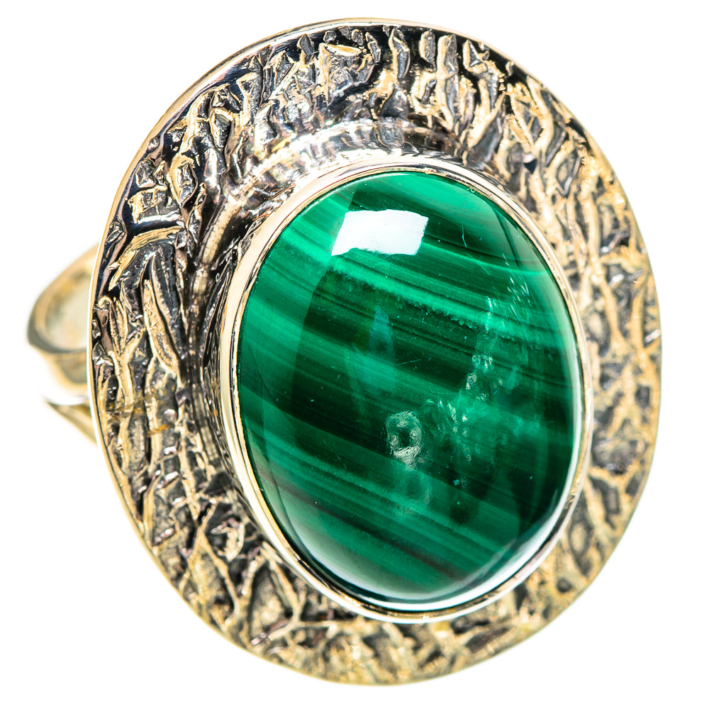 Malachite Rings handcrafted by Ana Silver Co - RING107568 - Photo 2