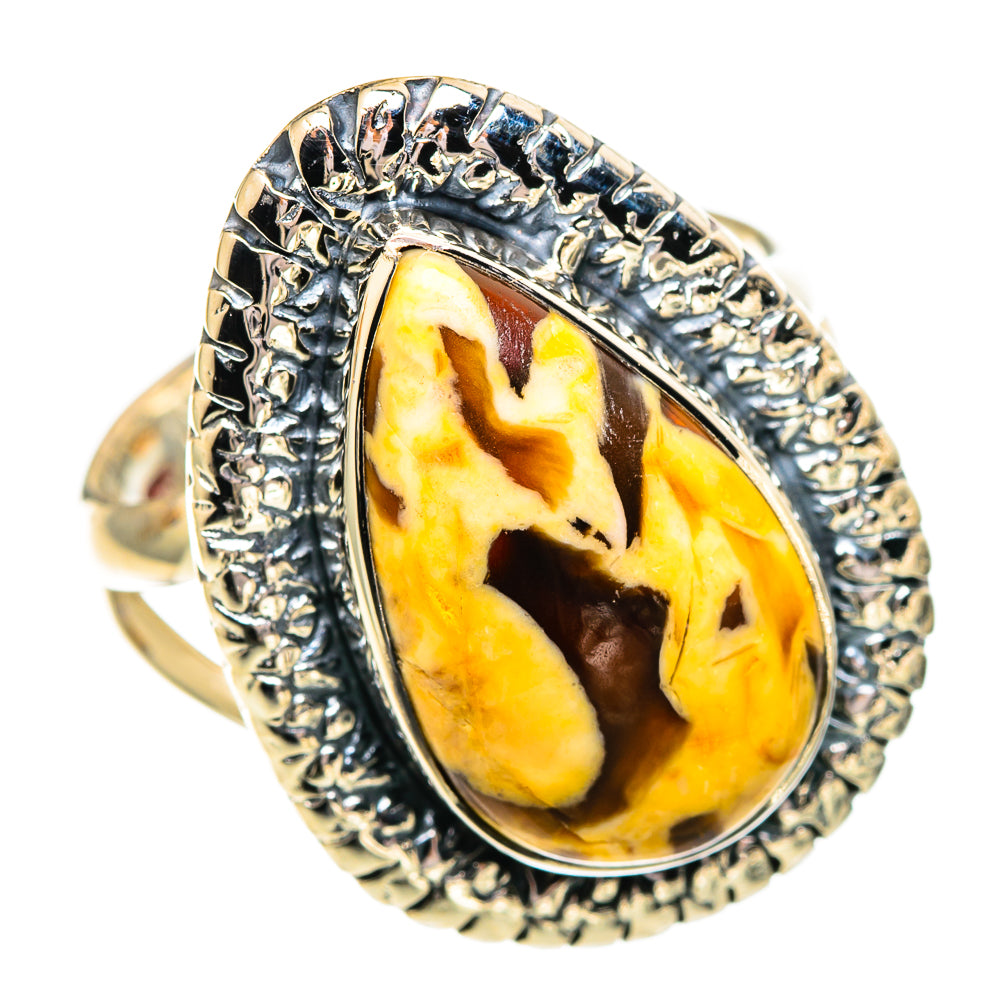 Peanut Wood Jasper Rings handcrafted by Ana Silver Co - RING107570 - Photo 2