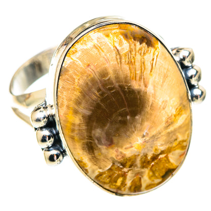 Petrified Wood Rings handcrafted by Ana Silver Co - RING107572 - Photo 2
