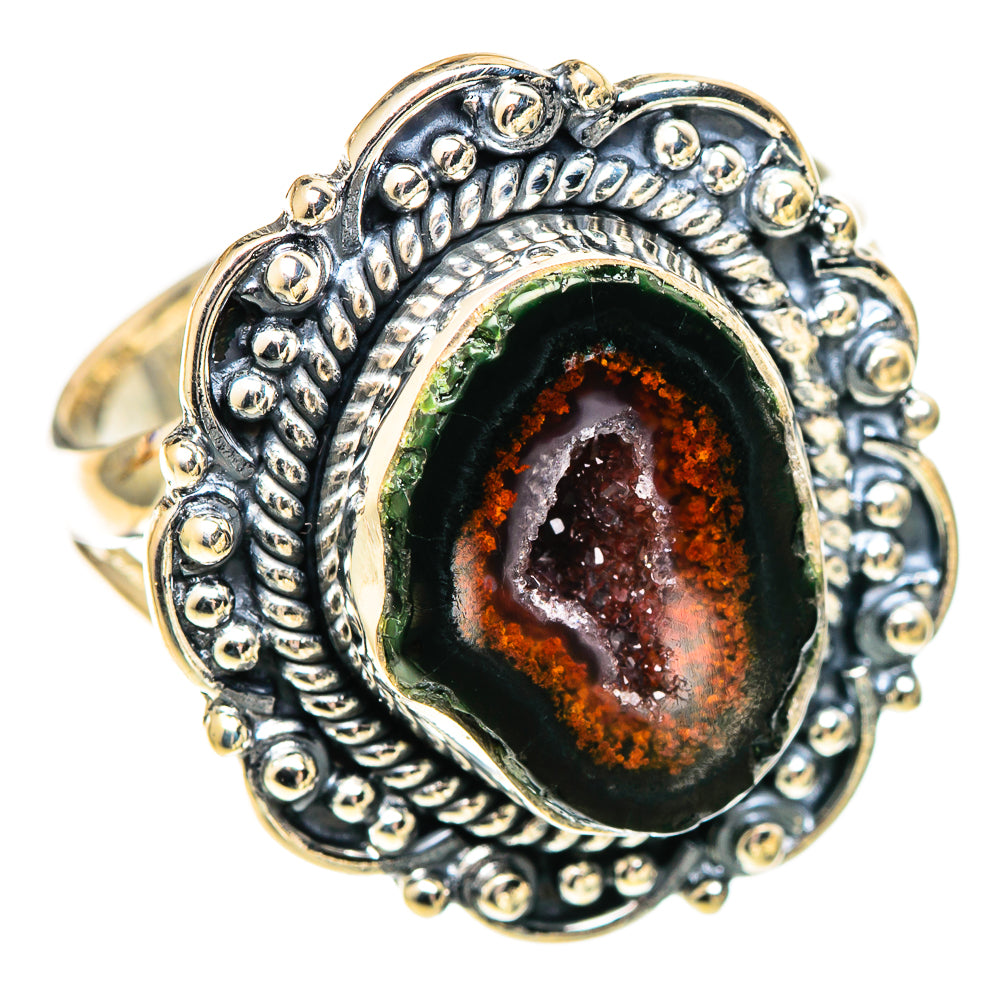 Coconut Geode Druzy Rings handcrafted by Ana Silver Co - RING107573 - Photo 2