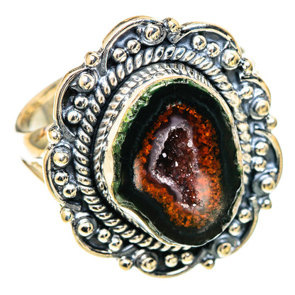 Coconut Geode Druzy Rings handcrafted by Ana Silver Co - RING107573 - Photo 2