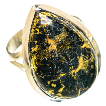 Pyrite Agate Rings handcrafted by Ana Silver Co - RING107581 - Photo 2