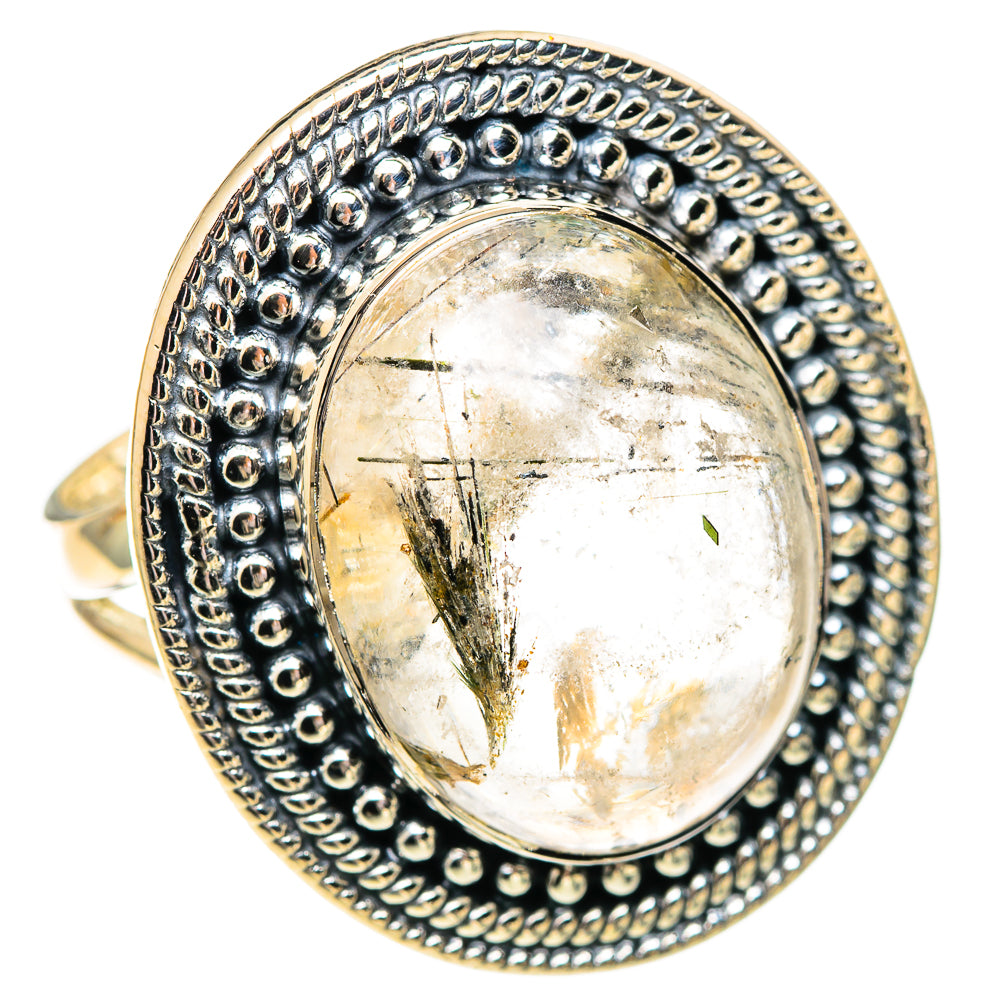 Tourmalinated Quartz Rings handcrafted by Ana Silver Co - RING107582 - Photo 2