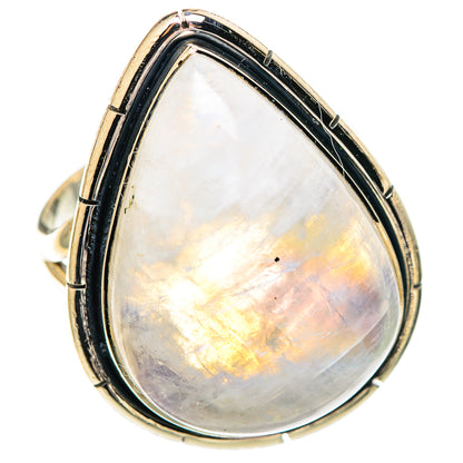 Rainbow Moonstone Rings handcrafted by Ana Silver Co - RING107583 - Photo 2