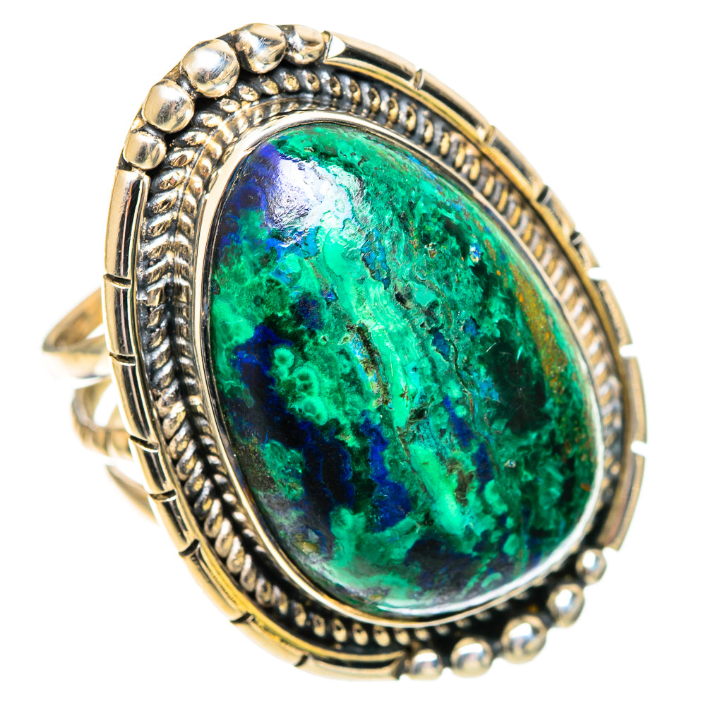 Azurite Malachite Rings handcrafted by Ana Silver Co - RING107587 - Photo 2