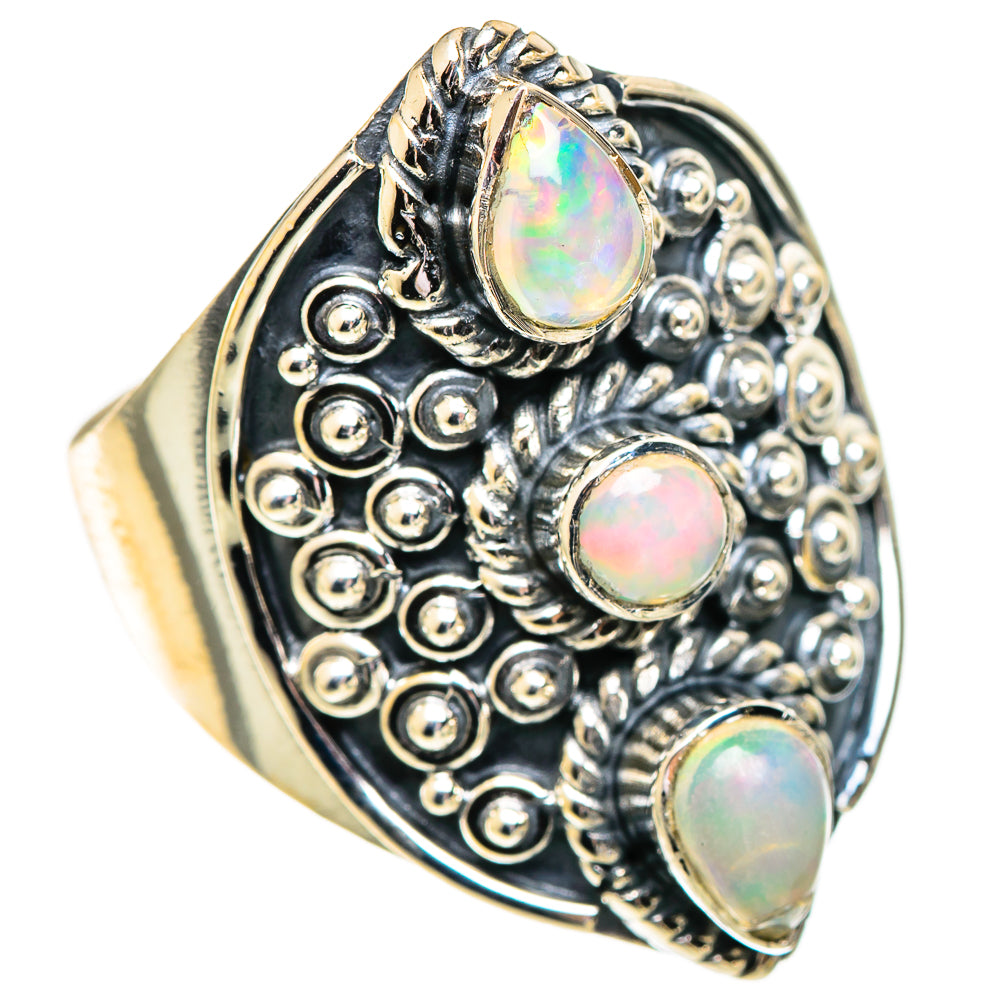 Ethiopian Opal Rings handcrafted by Ana Silver Co - RING107589 - Photo 2