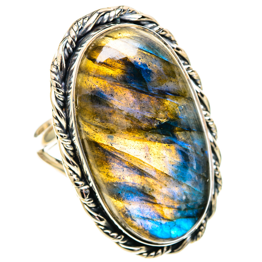 Labradorite Rings handcrafted by Ana Silver Co - RING107591 - Photo 2