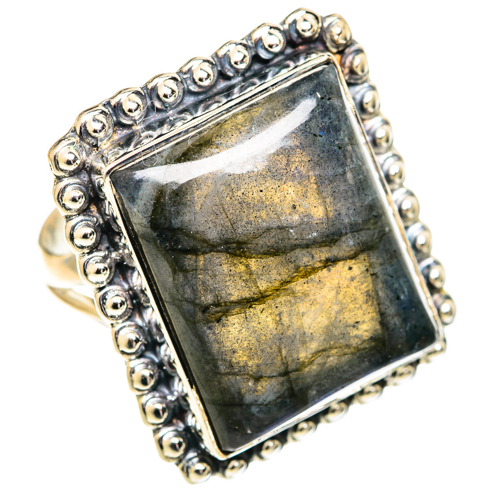 Labradorite Rings handcrafted by Ana Silver Co - RING107595 - Photo 2