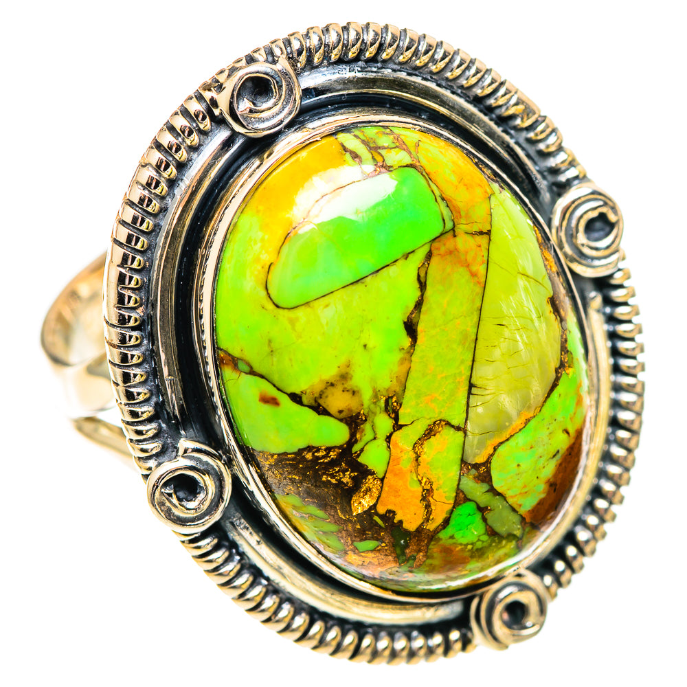 Green Copper Composite Turquoise Rings handcrafted by Ana Silver Co - RING107603 - Photo 2