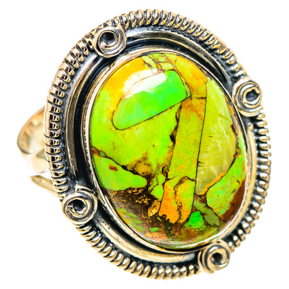 Green Copper Composite Turquoise Rings handcrafted by Ana Silver Co - RING107603 - Photo 2
