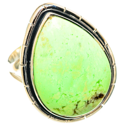 Lemon Chrysoprase Rings handcrafted by Ana Silver Co - RING107606 - Photo 2