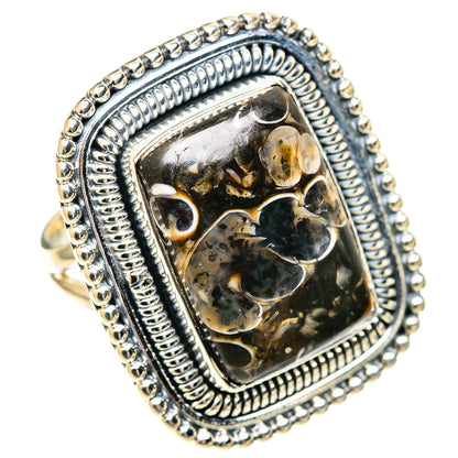 Turritella Agate Rings handcrafted by Ana Silver Co - RING107609 - Photo 2