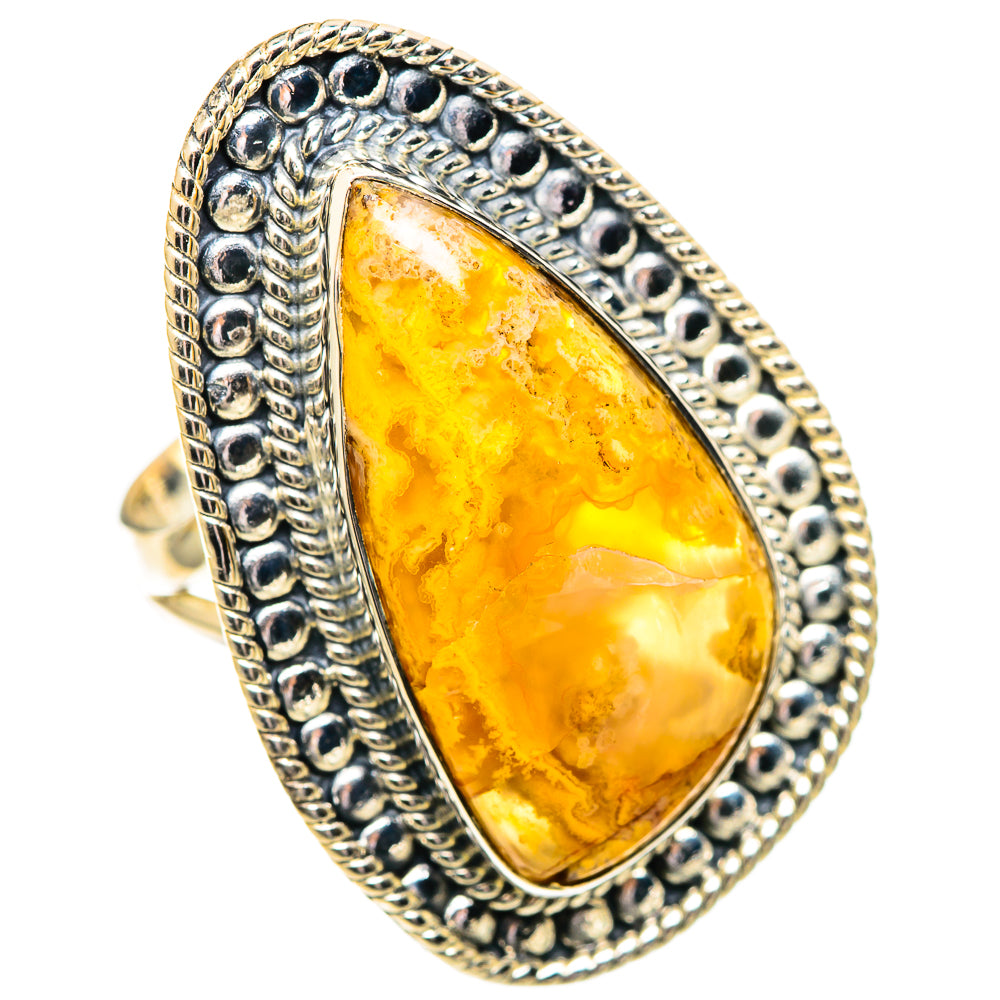 Plume Agate Rings handcrafted by Ana Silver Co - RING107615 - Photo 2
