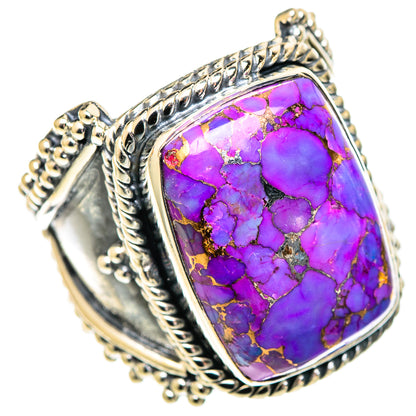 Purple Copper Composite Turquoise Rings handcrafted by Ana Silver Co - RING107625 - Photo 2