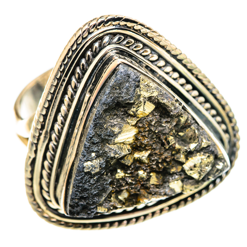 Pyrite Rings handcrafted by Ana Silver Co - RING107629 - Photo 2