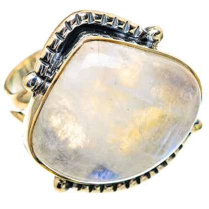 Rainbow Moonstone Rings handcrafted by Ana Silver Co - RING107631 - Photo 2