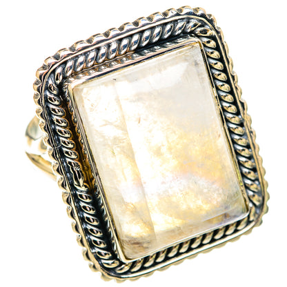 Rainbow Moonstone Rings handcrafted by Ana Silver Co - RING107633 - Photo 2