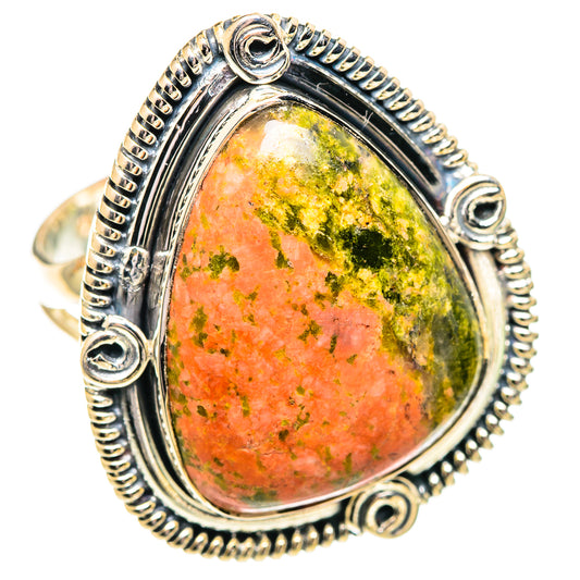 Unakite Rings handcrafted by Ana Silver Co - RING107636 - Photo 2
