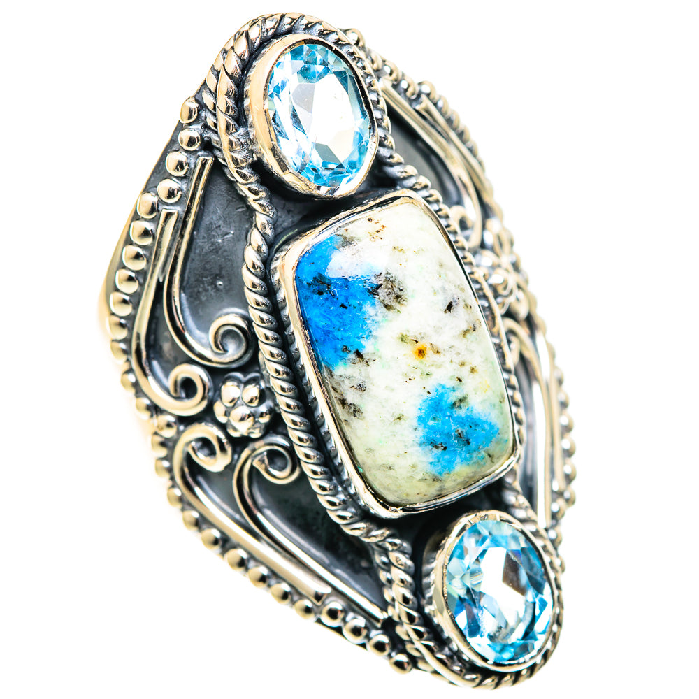 K2 Blue Azurite Rings handcrafted by Ana Silver Co - RING107640 - Photo 2
