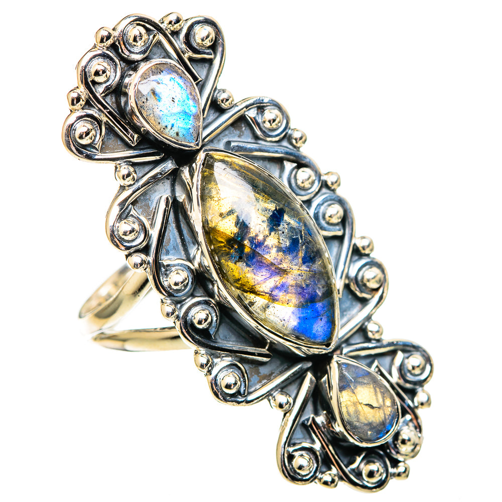 Labradorite Rings handcrafted by Ana Silver Co - RING107643 - Photo 2