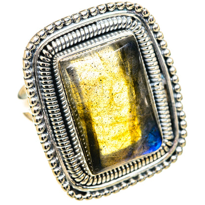 Labradorite Rings handcrafted by Ana Silver Co - RING107645 - Photo 2