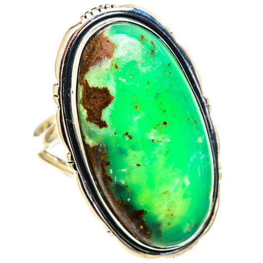 Chrysoprase Rings handcrafted by Ana Silver Co - RING107656 - Photo 2