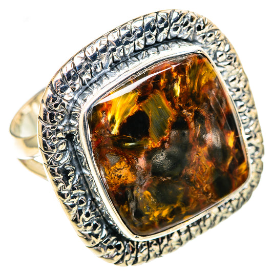 Golden Pietersite Rings handcrafted by Ana Silver Co - RING107663 - Photo 2