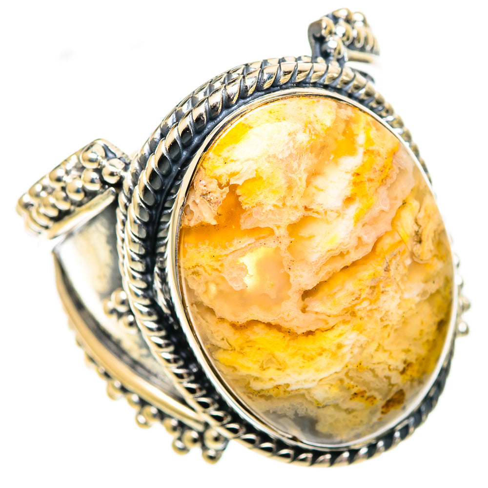 Plume Agate Rings handcrafted by Ana Silver Co - RING107666 - Photo 2