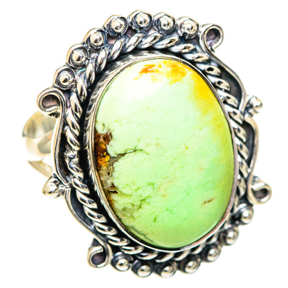Lemon Chrysoprase Rings handcrafted by Ana Silver Co - RING107697 - Photo 2
