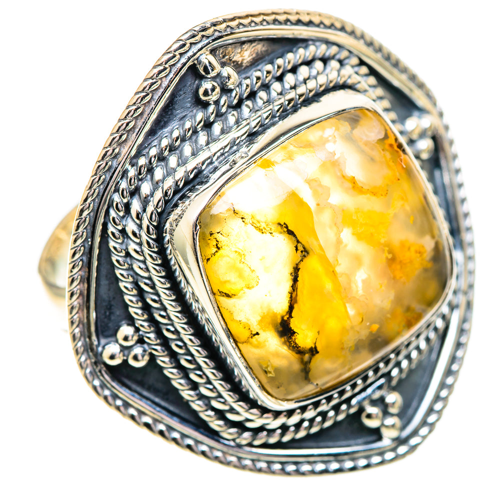 Plume Agate Rings handcrafted by Ana Silver Co - RING107708 - Photo 2
