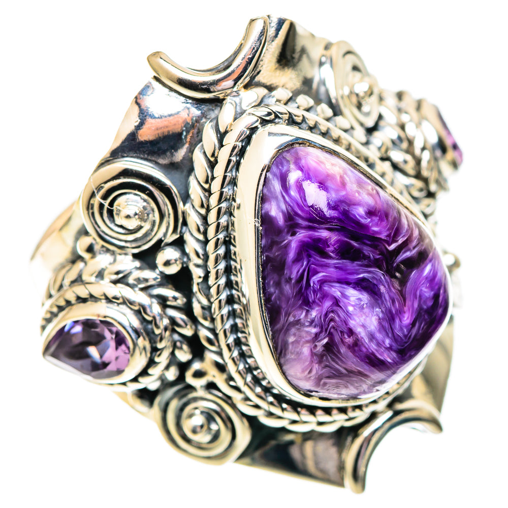Charoite Rings handcrafted by Ana Silver Co - RING107710 - Photo 2