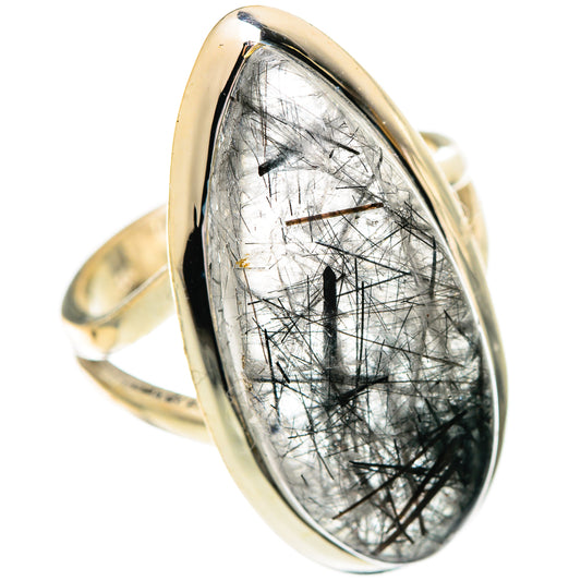 Tourmalinated Quartz Rings handcrafted by Ana Silver Co - RING107717 - Photo 2