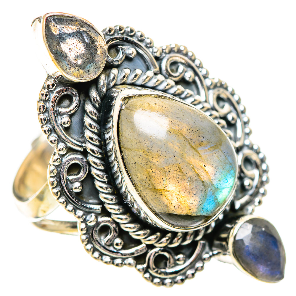 Labradorite Rings handcrafted by Ana Silver Co - RING107722 - Photo 2
