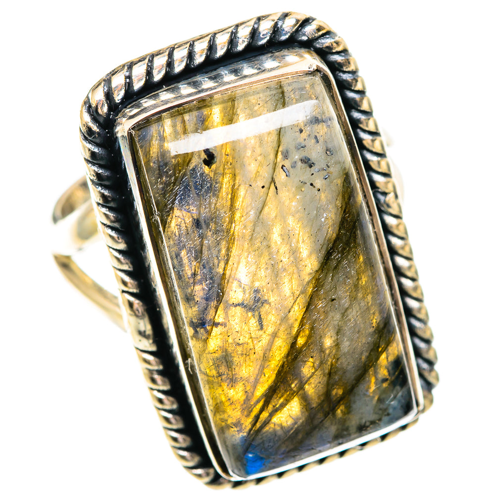 Labradorite Rings handcrafted by Ana Silver Co - RING107723 - Photo 2