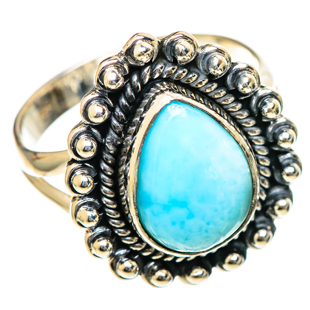 Larimar Rings handcrafted by Ana Silver Co - RING107733 - Photo 2