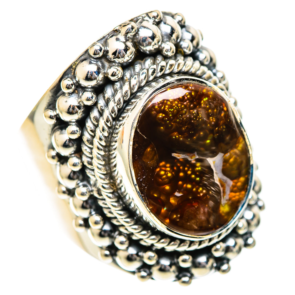 Mexican Fire Agate Rings handcrafted by Ana Silver Co - RING107743 - Photo 2