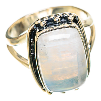 Rainbow Moonstone Rings handcrafted by Ana Silver Co - RING107754 - Photo 2