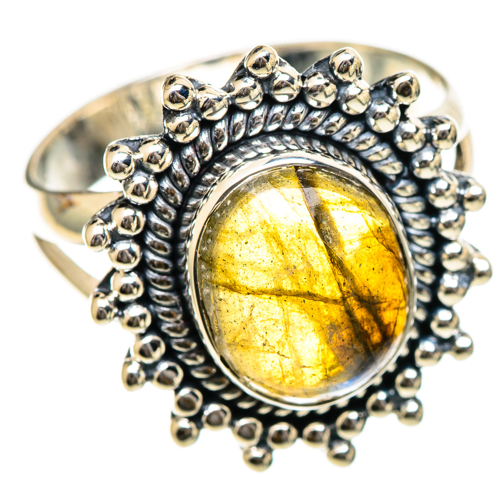Labradorite Rings handcrafted by Ana Silver Co - RING107768 - Photo 2