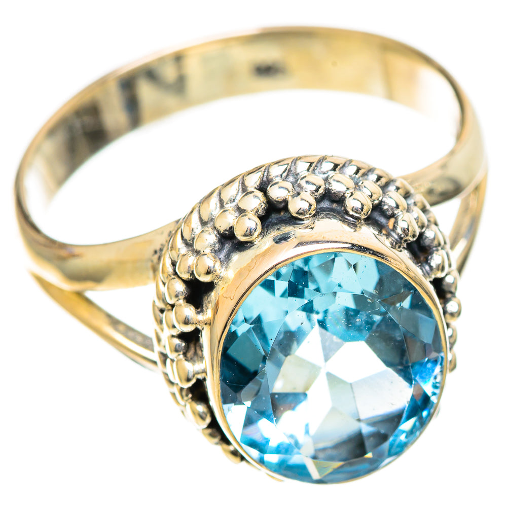 Blue Topaz Rings handcrafted by Ana Silver Co - RING107771 - Photo 2