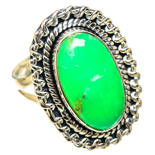 Chrysoprase Rings handcrafted by Ana Silver Co - RING107778 - Photo 2