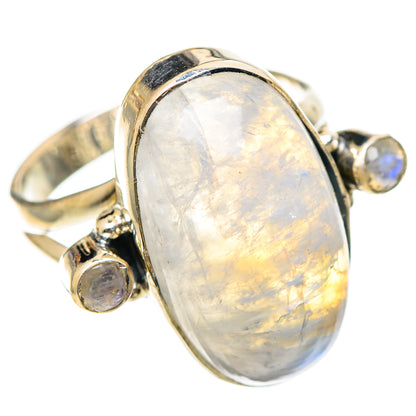 Rainbow Moonstone Rings handcrafted by Ana Silver Co - RING107790 - Photo 2