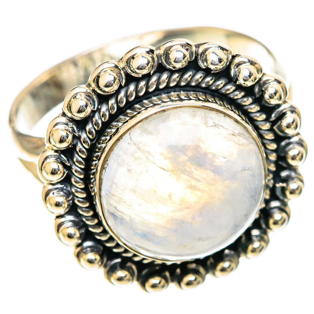 Rainbow Moonstone Rings handcrafted by Ana Silver Co - RING107791 - Photo 2